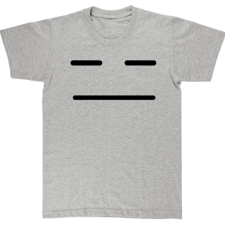 Straight Face. Grey T-shirt