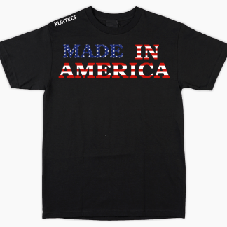 Made In America. Black Tee Shirt